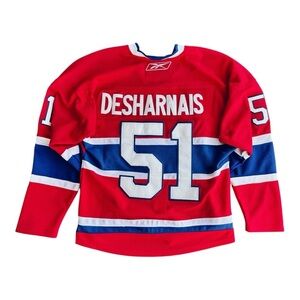VTG Montreal Canadiens David Desharnais Reebok NHL Home Jersey w Strap Size: 48
